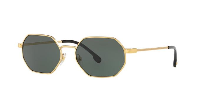 Versace 53 Gold Rectangle Sunglasses - Ve2194
