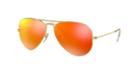 Ray-ban Gold Matte Pilot Sunglasses - Rb3025