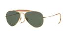 Ray-ban Outdoorsman Gold Aviator Sunglasses - Rb3030