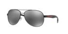 Prada Linea Rossa Ps 53ps Black Aviator Sunglasses