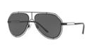 Dolce &amp; Gabbana 59 Black Aviator Sunglasses - Dg2176