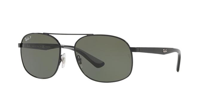 Ray-ban 58 Black Square Sunglasses - Rb3593