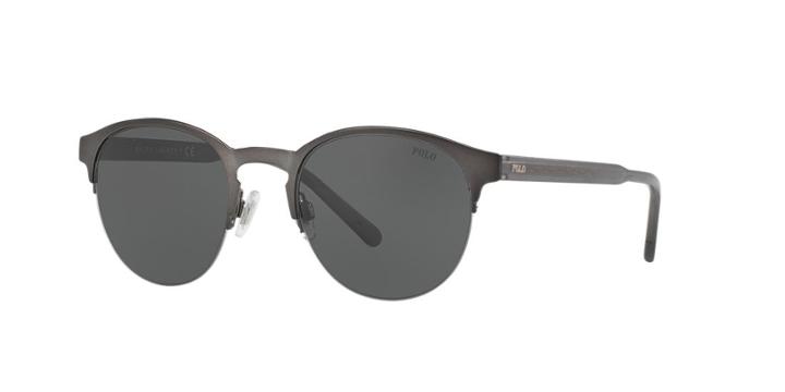 Polo Ralph Lauren Gunmetal Matte Round Sunglasses - Ph3099