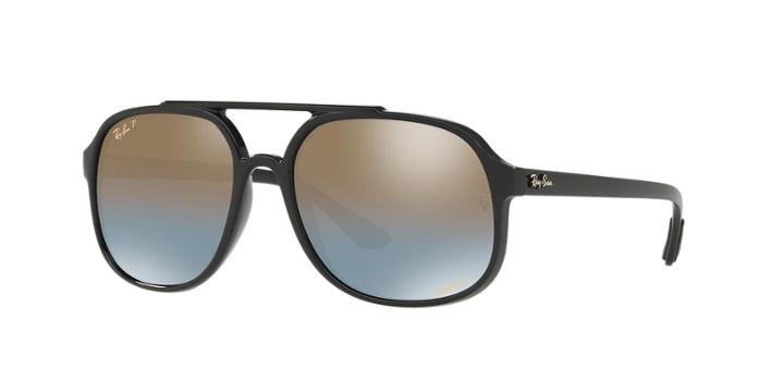 Ray-ban Rb4312ch 57 Black Square Sunglasses