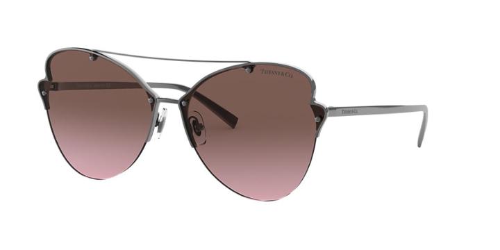 Tiffany &amp; Co. 64 Gunmetal Butterfly Sunglasses - Tf3063