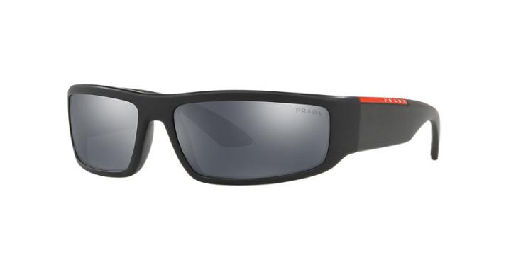 Prada Linea Rossa Ps 02us 65 Black Rectangle Sunglasses
