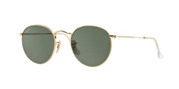Ray-ban Gold / Green Round Sunglasses