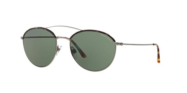 Giorgio Armani 55 Gunmetal Matte Wrap Sunglasses - Ar6032j