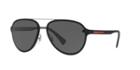 Prada Linea Rossa Ps 52ss 58 Black Aviator Sunglasses