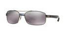 Ray-ban Carbon Fibre Gunmetal Matte Rectangle Sunglasses - Rb8316