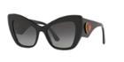 Dolce &amp; Gabbana 54 Black Wrap Sunglasses - Dg4349