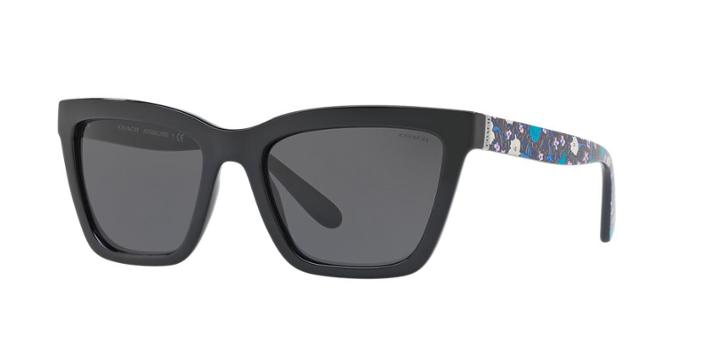 Coach 55 Black Square Sunglasses - Hc8208