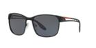 Prada Linea Rossa Ps 52ts 59 Black Matte Rectangle Sunglasses