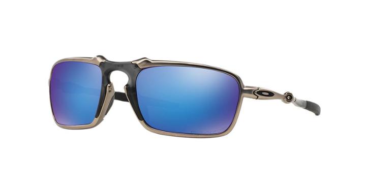 Oakley Badman Multicolor Rectangle Sunglasses, Polarized - Oo6020