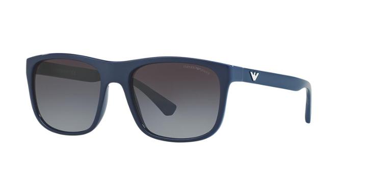 Emporio Armani 56 Blue Square Sunglasses - Ea4085