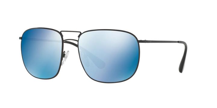 Prada Pr 52ts 57 Black Rectangle Sunglasses