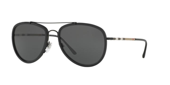 Burberry 58 Black Aviator Sunglasses - Be3090q
