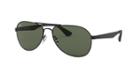 Ray-ban 58 Black Matte Pilot Sunglasses - Rb3549
