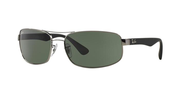 Ray-ban Gunmetal Rectangle Sunglasses - Rb3445