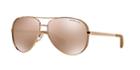 Michael Kors Chelsea Rose Gold Aviator Sunglasses - Mk5004