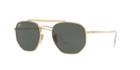Ray-ban 54 Marshal Gold Square Sunglasses - Rb3648