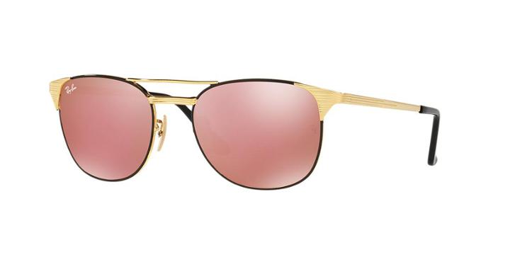 Ray-ban Rb3429m 55 Gold Square Sunglasses