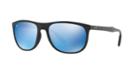 Ray-ban 58 Black Matte Square Sunglasses - Rb4291