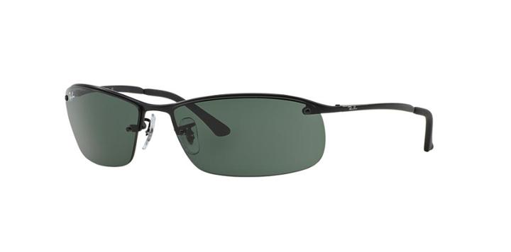 Ray-ban Black Matte Rectangle Sunglasses - Rb3183
