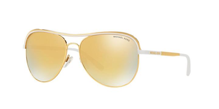 Michael Kors Vivianna I Gold Aviator Sunglasses - Mk1012