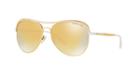 Michael Kors Vivianna I Gold Aviator Sunglasses - Mk1012