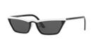 Prada Pr 19us 58 White Cat-eye Sunglasses