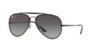 Ray-ban 58 Black Matte Aviator Sunglasses - Rb3584n