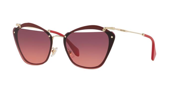 Miu Miu Mu 54ts 64 Red Square Sunglasses