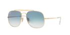 Ray-ban 57 General Gold Wrap Sunglasses - Rb3561