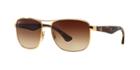Ray-ban Gold Square Sunglasses - Rb3533