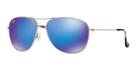 Maui Jim Cliffhouse Silver Aviator Sunglasses, Polarized