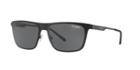 Arnette 56 Back Side Black Matte Rectangle Sunglasses - An3076