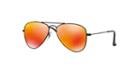 Ray-ban Jr. Black Matte Aviator Sunglasses - Rj9506s