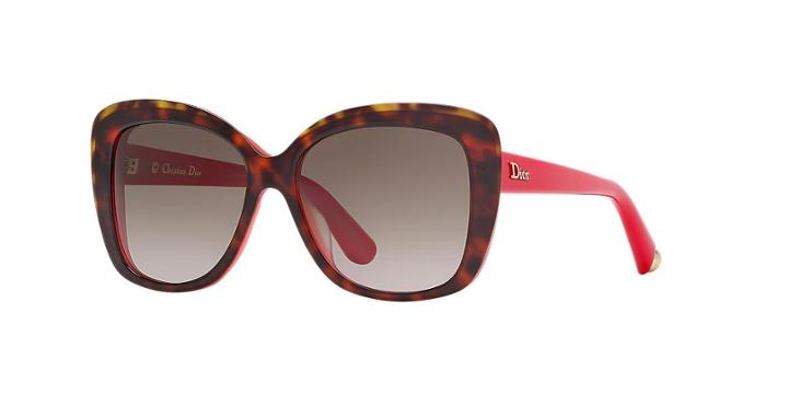Dior Promesse Red Rectangle Sunglasses