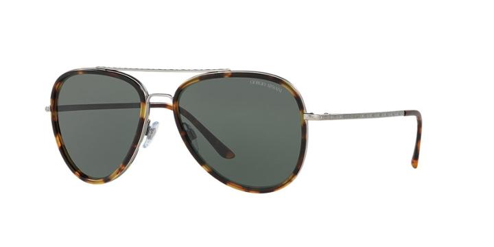 Giorgio Armani Gunmetal Matte Aviator Sunglasses - Ar6039
