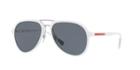 Prada Linea Rossa Ps 05rs 58 White Aviator Sunglasses