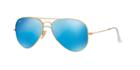 Ray-ban Gold Matte Aviator Sunglasses - Rb3025