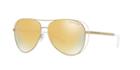 Michael Kors 58 Lai Gold Aviator Sunglasses - Mk1024
