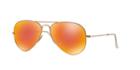 Ray-ban Gold Matte Wrap Sunglasses - Rb3025