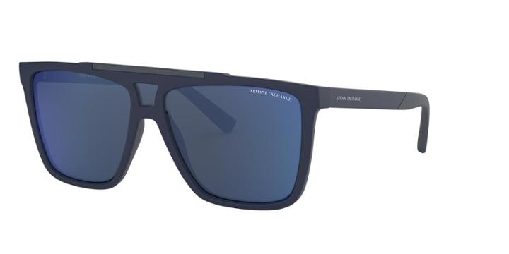 Armani Exchange Ax4079s 58 Blue Rectangle Sunglasses