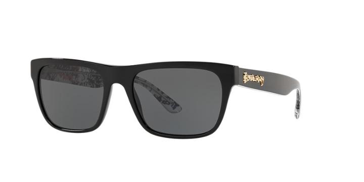 Burberry 56 Black Square Sunglasses - Be4268