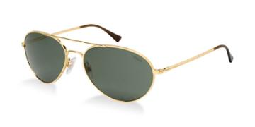 Polo Ralph Lauren Ph3019 Gold Shiny Aviator Sunglasses
