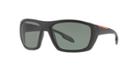 Prada Linea Rossa Ps 06ss 61 Black Matte Rectangle Sunglasses
