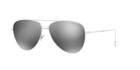 Giorgio Armani 58 Silver Aviator Sunglasses - Ar6049