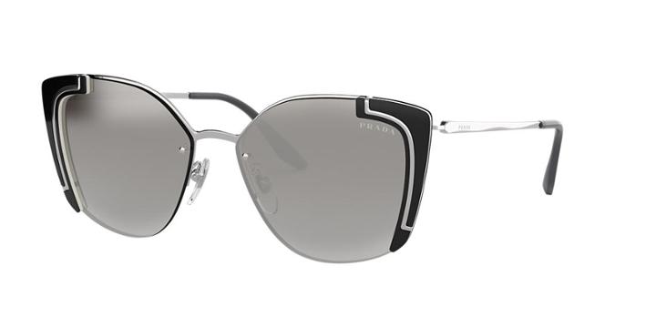 Prada Pr 59vs 64 Silver Square Sunglasses